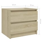 vidaXL Table de chevet Chêne sonoma 50x39x43 5 cm Aggloméré