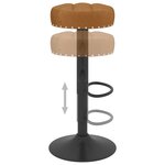 Vidaxl tabourets de bar 2 pcs marron velours