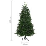 vidaXL Arbre de Noël artificiel avec LED et boules Vert 180 cm PVC PE