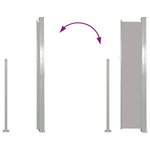 vidaXL Auvent latéral rétractable 160 x 500 cm Gris