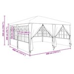 vidaXL Tente de fête avec 8 cloisons blanches  4x4 m en PE