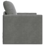 vidaXL Canapé-Lit Gris foncé 74 x 77 x 81 cm Velours
