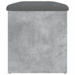 vidaXL Banc de rangement gris béton 82x42x45 cm bois d'ingénierie