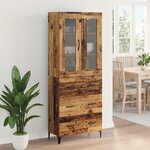 vidaXL Haut Armoire Bois Ancien 69 5 x 34 x 180 cm Bois d'ingénierie