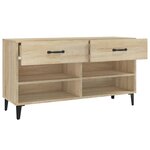 vidaXL Armoire à chaussures Chêne sonoma 102x35x55cm Bois d'ingénierie
