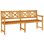 vidaXL Banc de jardin Marron 180 x 56 x 90 cm Bois d'Acacia Massif