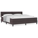 vidaXL Lit boxspring avec matelas Marron foncé 180 x 200 cm