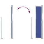 vidaXL Auvent latéral rétractable de patio 170x300 cm Bleu