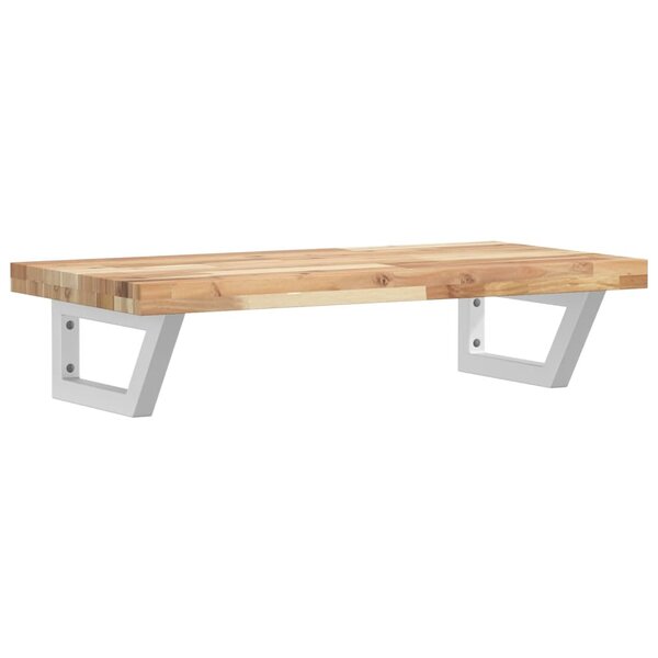 vidaXL Étagère de vasque murale acier et bois massif d'acacia