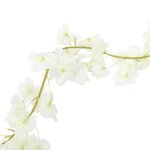 vidaXL Guirlandes de fleurs de Noël 6 Pièces blanc 180 cm