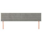 vidaXL Têtes de lit 2 Pièces Gris clair 100x5x78/88 cm Velours