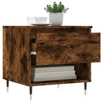 vidaXL Table basse chêne fumé 50x46x50 cm bois d'ingénierie