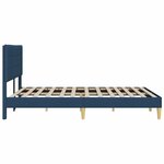 vidaXL Cadre de lit avec tête de lit Bleu 120 x 190 cm Tissu