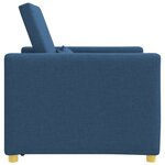 vidaXL Canapé-lit escamotable simple Bleu 90 x 165 x 87 cm tissu
