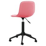 vidaXL Chaises pivotantes à manger lot de 4 rose velours