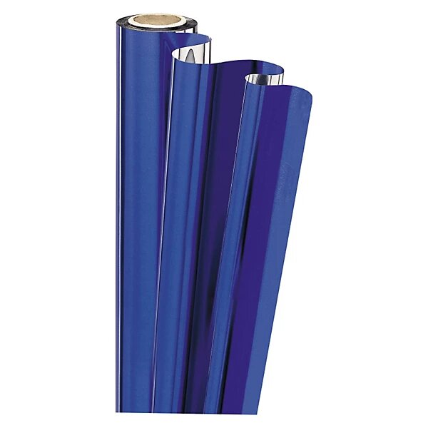 Film métallisé réversible bleu / argent 70 cm x 50 m