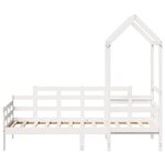 vidaXL Lit de jour avec toit sans matelas blanc 80x200 cm bois massif