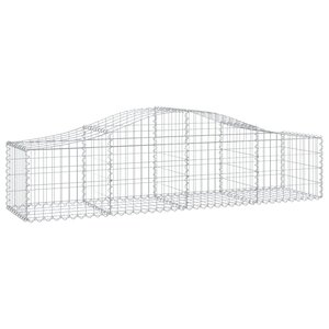 vidaXL Panier de gabions arqué 200x50x40/60 cm Fer galvanisé