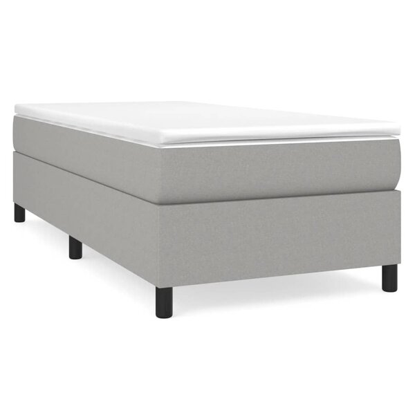 vidaXL Cadre de lit gris clair 90x190 cm tissu