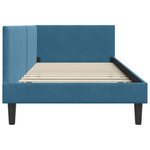 vidaXL Cadre de lit d'angle Autre avec tête de lit Bleu 100 x 200 cm