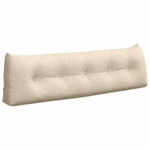vidaXL Coussin de Dos Crème 160 x 24 x 50 cm tissu