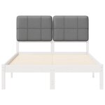 vidaXL Cadre de lit avec tête de lit rembourrée Gris clair