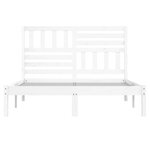 vidaXL Cadre de lit sans matelas blanc bois de pin massif 120x200 cm