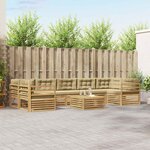 vidaXL Ensemble de canapés d'extérieur 8 Pièces Blanc et Beige