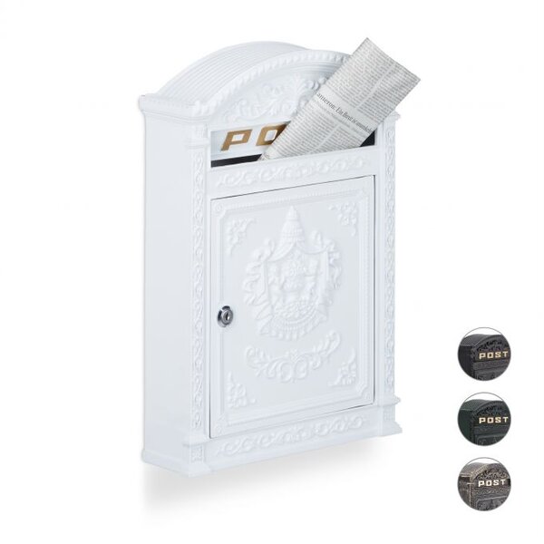 Boîte Aux Lettres Murale Vintage Blanc