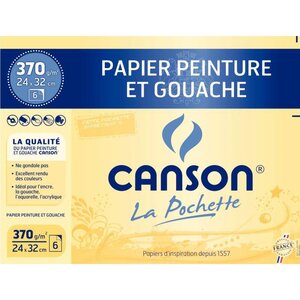 Canson La Pochette Papier à Dessin Blanc 180g/m2 24 Feuilles 24X32