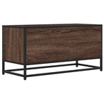 vidaXL Meuble TV chêne marron 80x34 5x40 cm bois d'ingénierie et métal