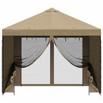 vidaXL Abri de jardin avec parois 3 x 3 m Beige Polyester et Acier