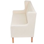vidaXL Ensemble de canapés 2 Pièces tissu blanc crème
