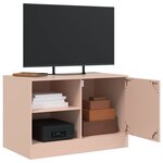 vidaXL Meubles TV 2 Pièces rose 67x39x44 cm acier