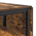 vidaXL Table à dîner 122 x 80 x 76 5 cm Bois d'ingénierie Chêne fumé