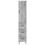 vidaXL Ensemble de Meubles 2 Pièces Sonoma gris 33 x 34 5 x 90 cm