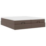 VidaXL Cadre de lit ottoman avec matelas marron 200x200 cm similicuir