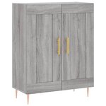 vidaXL Buffet haut Sonoma gris 69 5x34x180 cm Bois d'ingénierie
