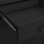 Armoire de bureau avec jardinière design moderne 90 x 40 x 125 cm espace de rangement en acier anthracite 02_0055175