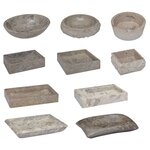 vidaXL Lavabo Gris Ø40x12 cm Marbre