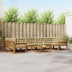 vidaXL Ensemble de canapés d'extérieur 8 Pièces Naturel et Beige
