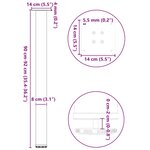 vidaXL Pieds de table de bar 4 pièces Acier naturel 90-92 cm Acier