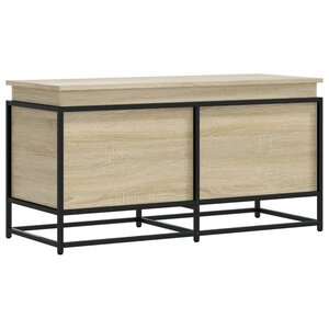 vidaXL Boîte de rangement avec couvercle chêne sonoma bois ingénierie