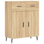vidaXL Buffet haut Chêne sonoma 69 5x34x180 cm Bois d'ingénierie