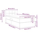 vidaXL Lit de Rangement avec matelas Noir 90 x 190 cm Velours
