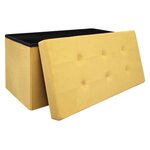 Banc coffre de rangement en suédine lina