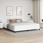 vidaXL Lit avec matelas Blanc pur 200 x 200 cm Faux cuir
