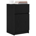 vidaXL Table de chevet noir 39x35x65 cm bois d’ingénierie