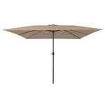 vidaXL Parasol de jardin Taupe  Noir 295 x 295 x 245 cm