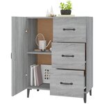 vidaXL Buffet sonoma gris 69 5x34x90 cm bois d'ingénierie